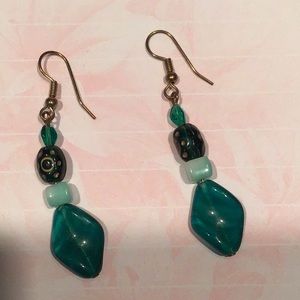 Dangling Glass Bead Earrings (Vintage)